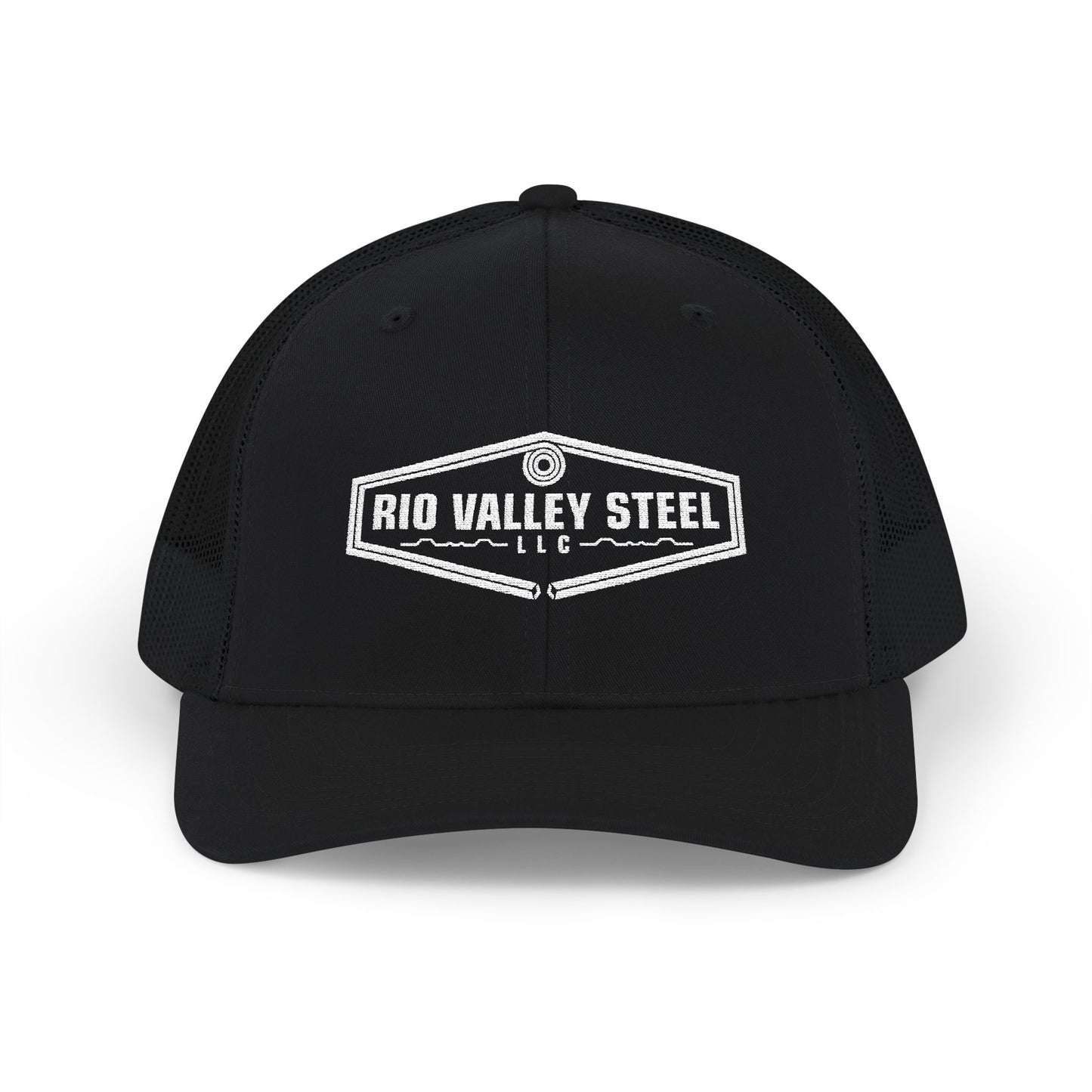 Snapback Trucker Cap — Embroidered “Rio Valley Steel” Vintage Logo