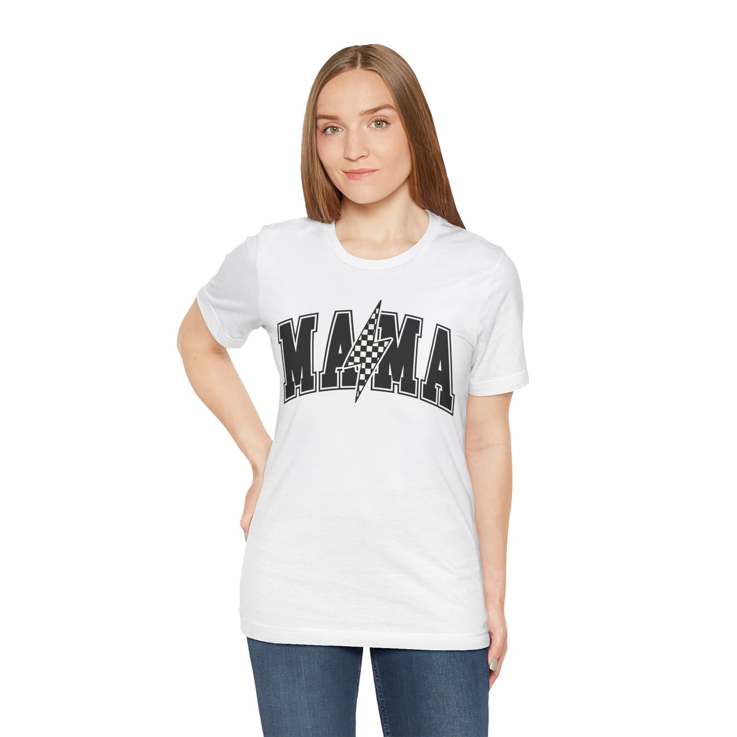 Mama Lightning Bolt Tee, Unisex Jersey Short Sleeve Shirt, Gift for Moms, Casual Wear, Mother's Day Gift, Trendy T-Shirt