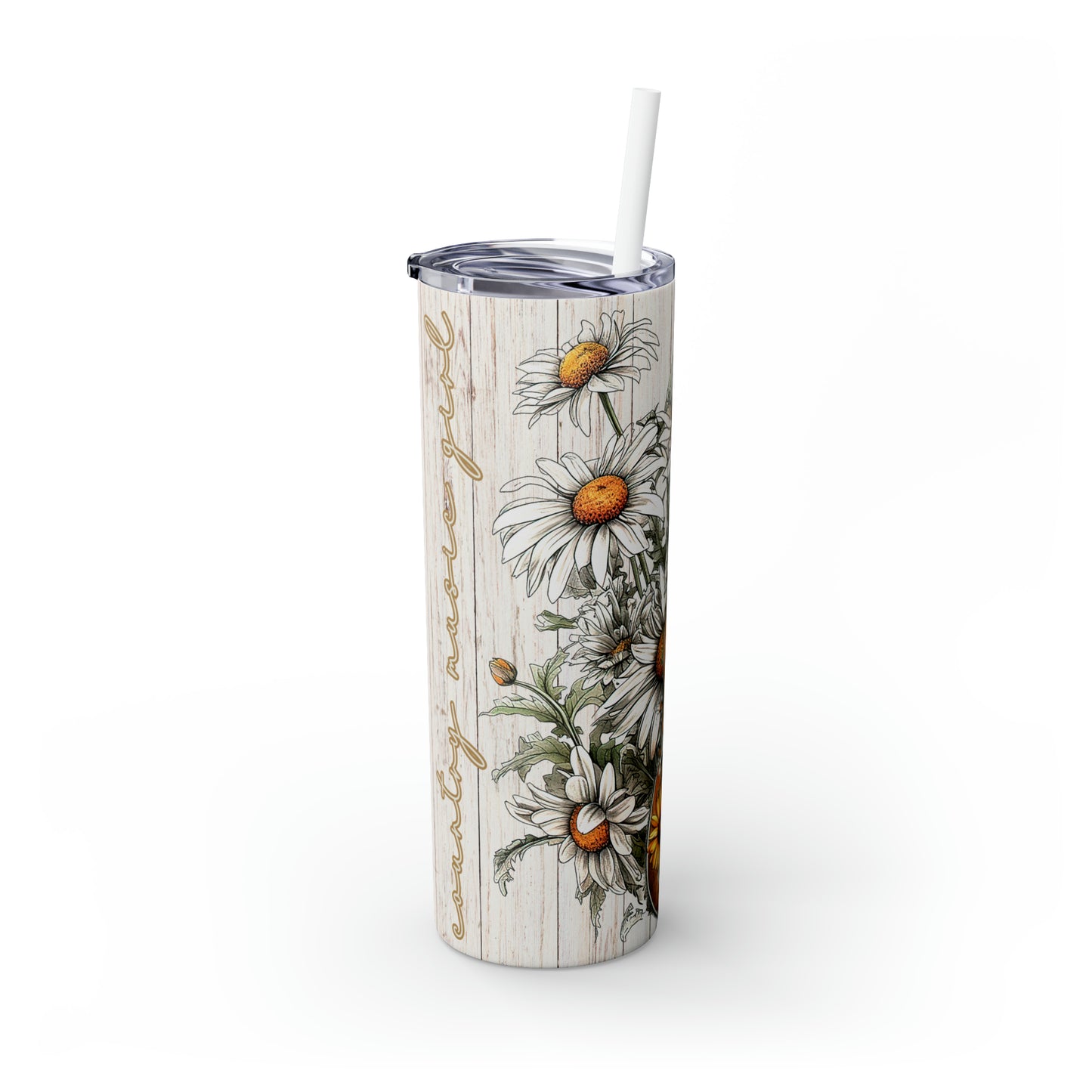 Country Music Girl - Skinny Tumbler with Straw, 20oz
