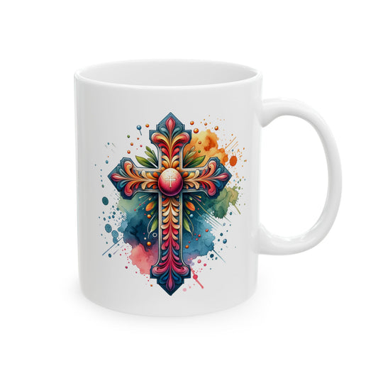 Colorful Cross - Accent Coffee Mug, 11oz