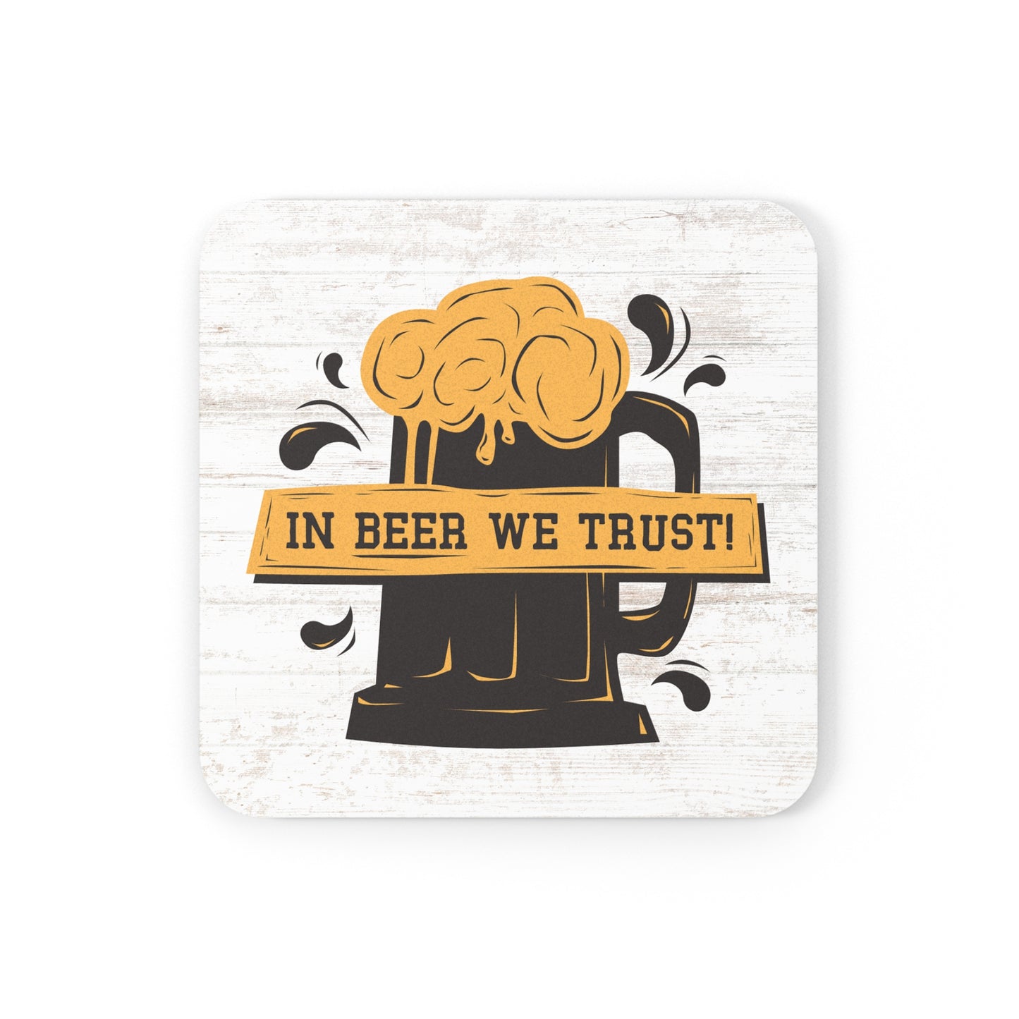 In Beer We Trust - Corkwood Coaster Set