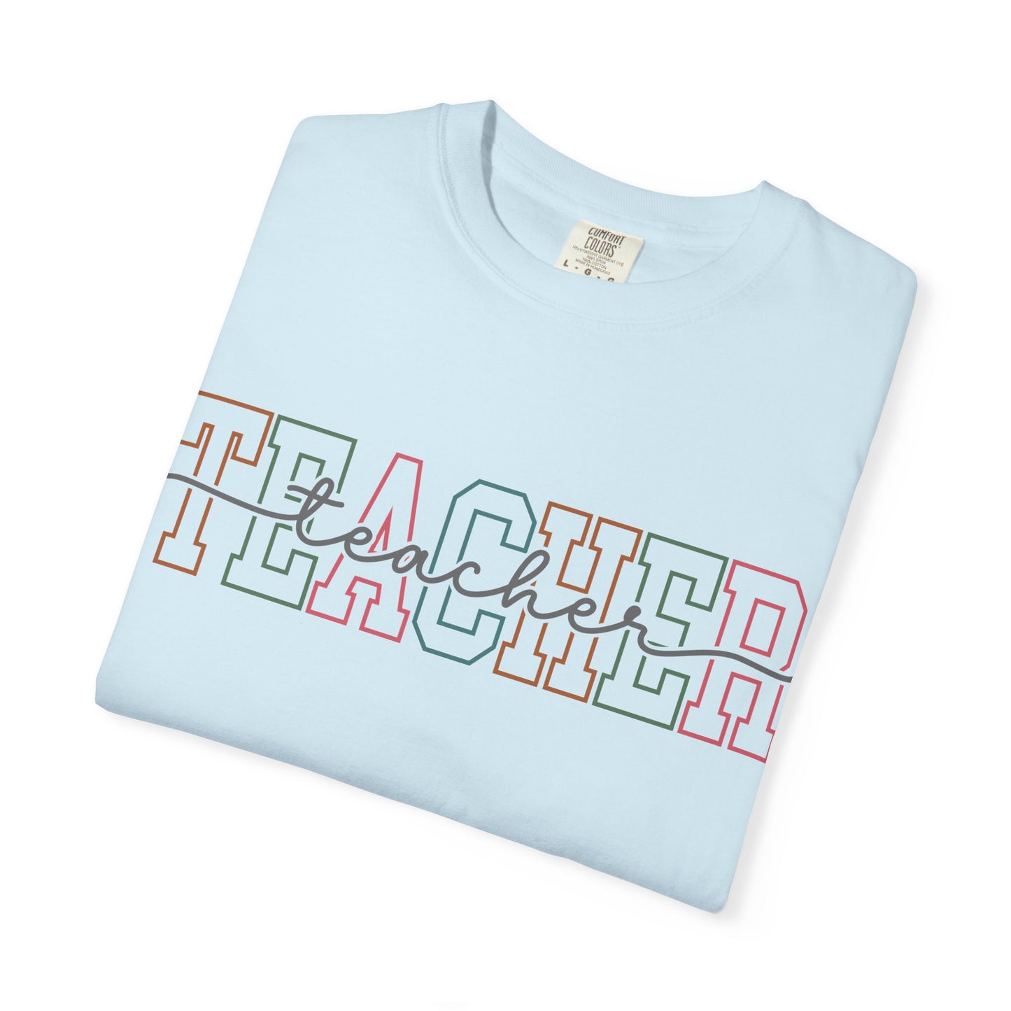 Colorful 'Teacher' Unisex Jersey Short Sleeve Tee - Perfect Gift for Educators