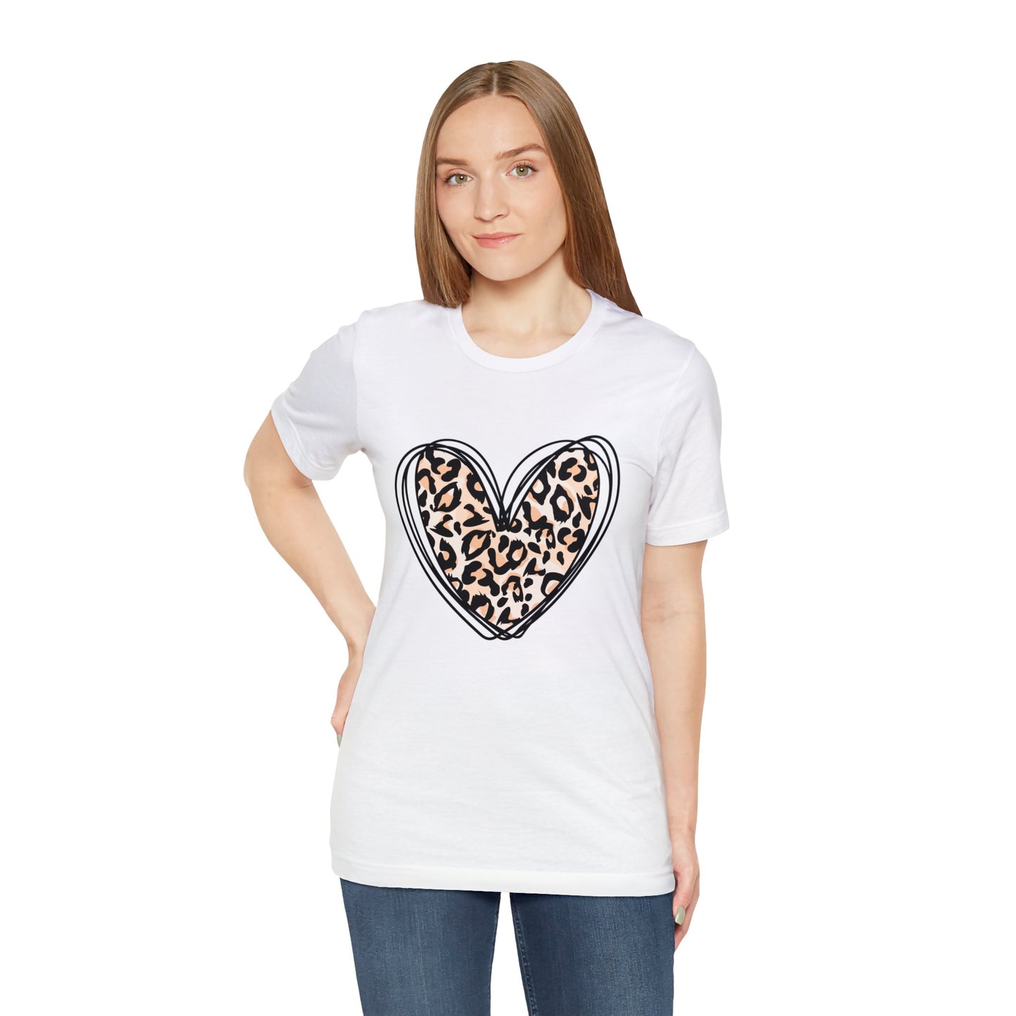 Leopard Heart - Jersey Short Sleeve T-Shirt