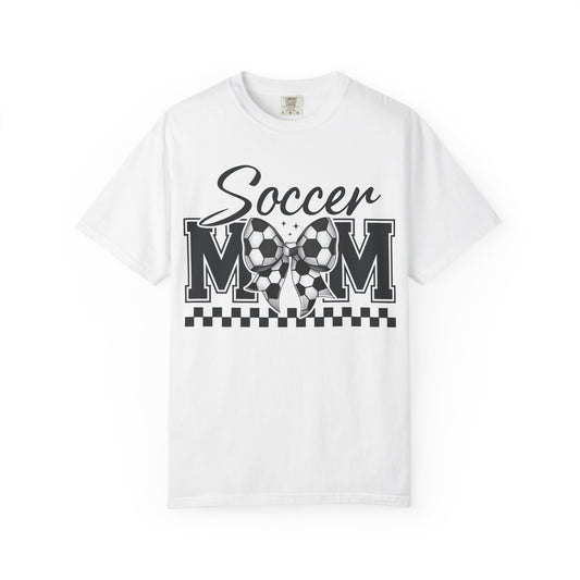 Soccer Mom T-shirt, Gift for Sports Moms, Cute Soccer Tee, Unisex Garment-Dyed Shirt, Women's Sportswear, Mother's Day Gift