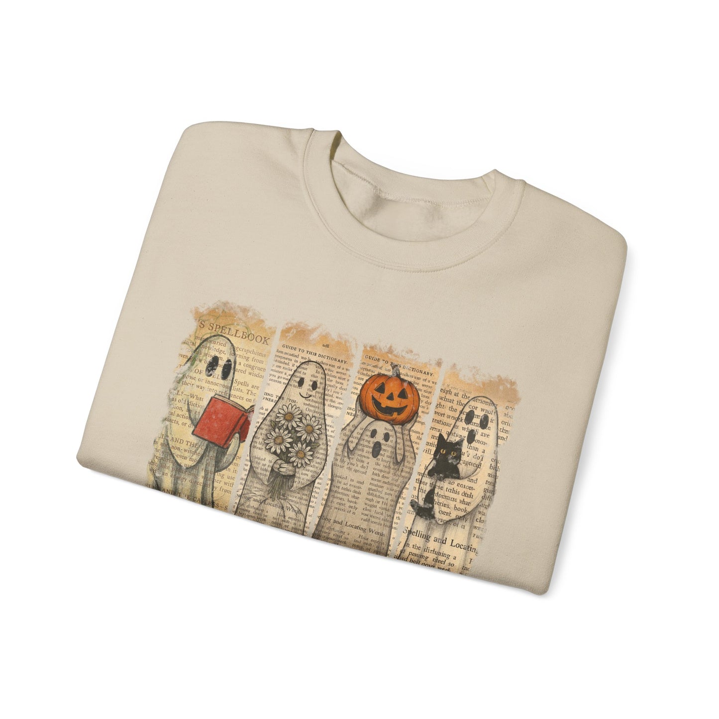 Halloween-Themed Unisex Crewneck Sweatshirt, Spooky Fall Sweatshirt, Cozy Fall Fashion, Ghosts and Pumpkins Sweatshirt, Halloween [...]