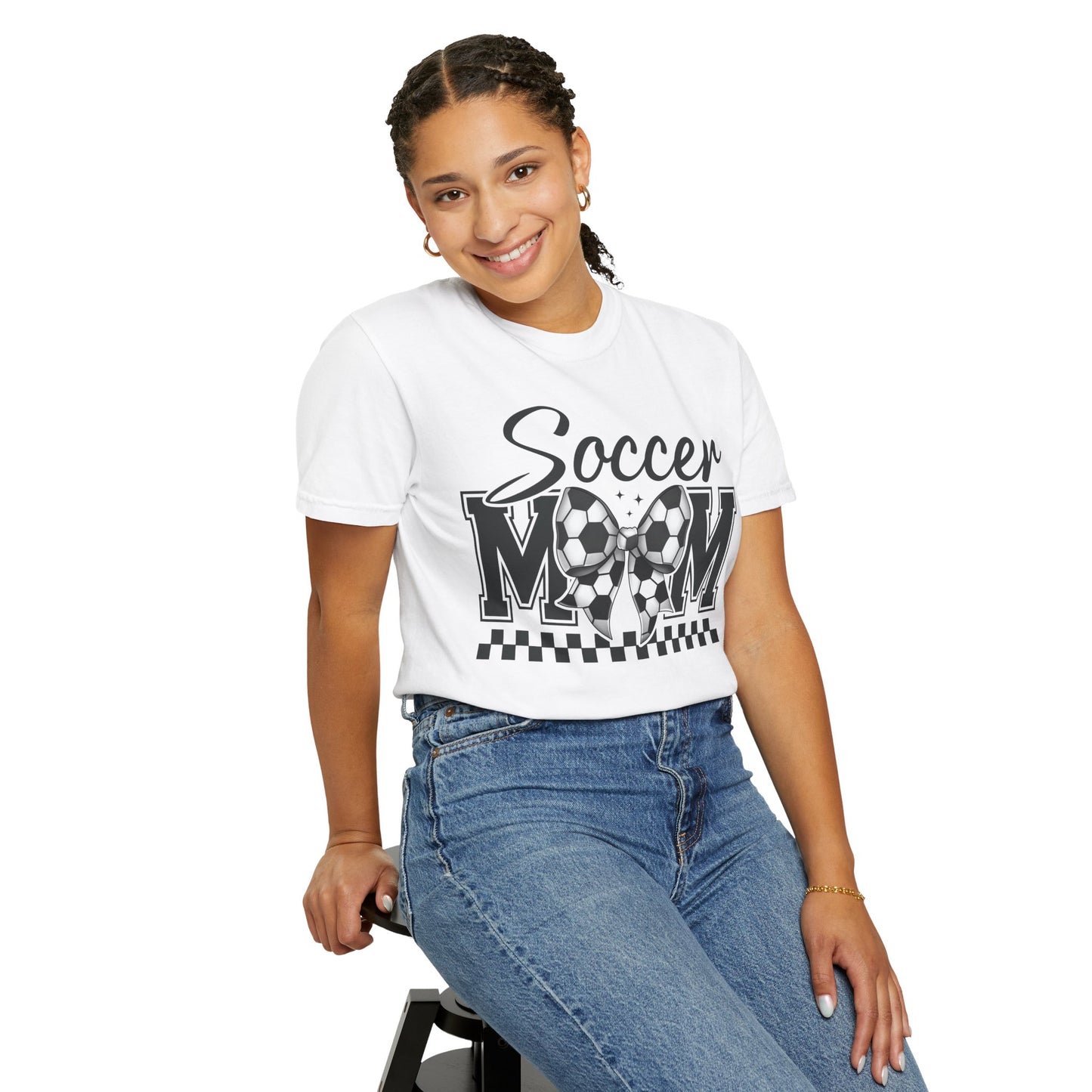 Soccer Mom T-shirt, Gift for Sports Moms, Cute Soccer Tee, Unisex Garment-Dyed Shirt, Women's Sportswear, Mother's Day Gift