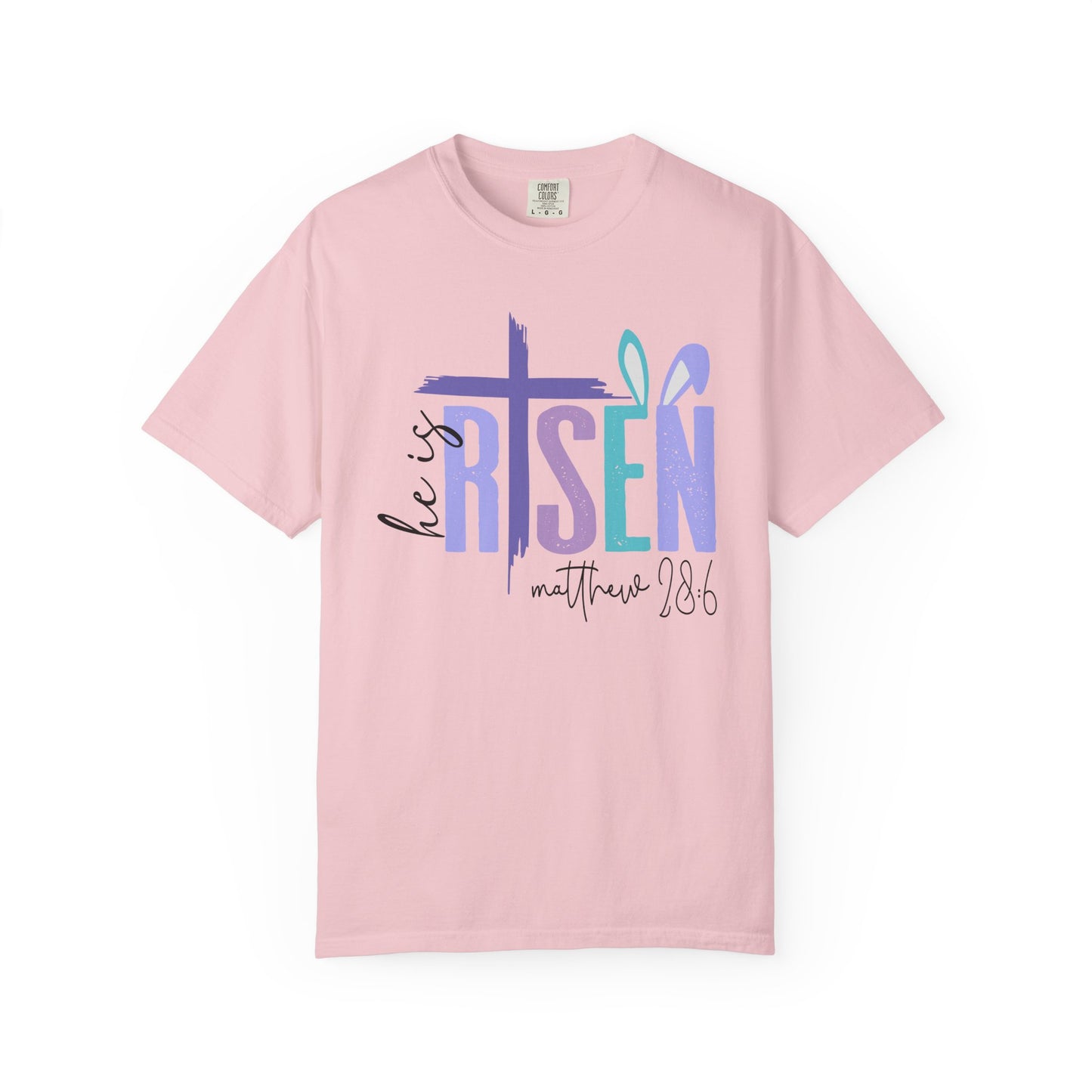 He is Risen Unisex Jersey Short Sleeve Tee - Easter Faith Shirt