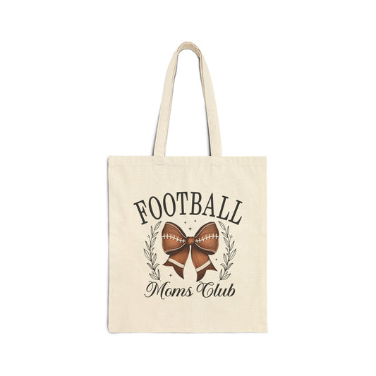 Football Moms Club Tote Bag, Canvas Tote for Football Moms, Sports Event Bag, Gift for Moms, Football Lovers Tote