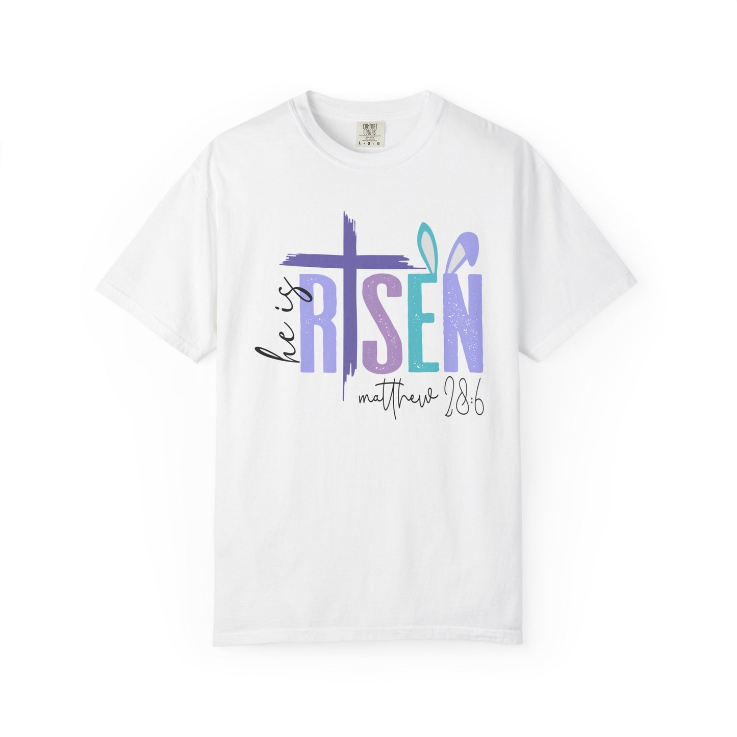 He is Risen Unisex Jersey Short Sleeve Tee - Easter Faith Shirt