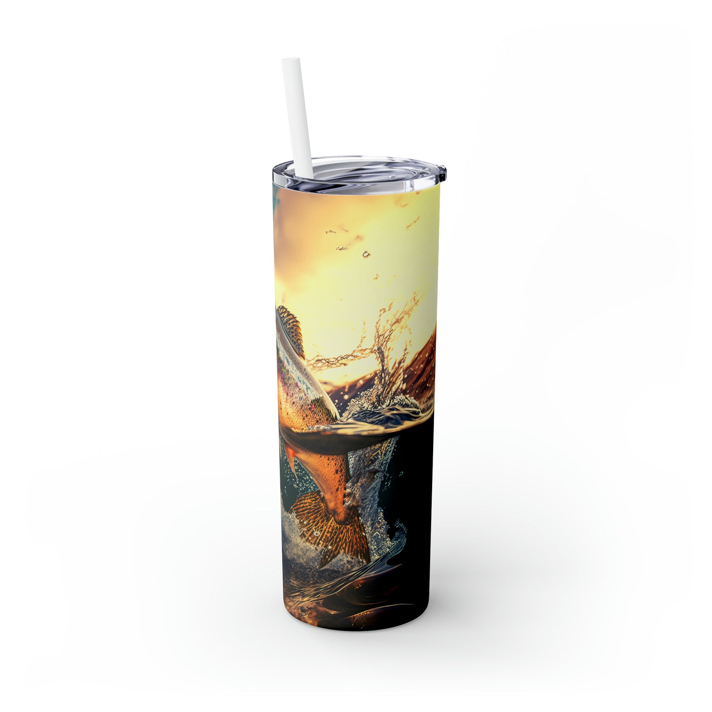 Trout - Skinny Tumbler with Straw, 20oz