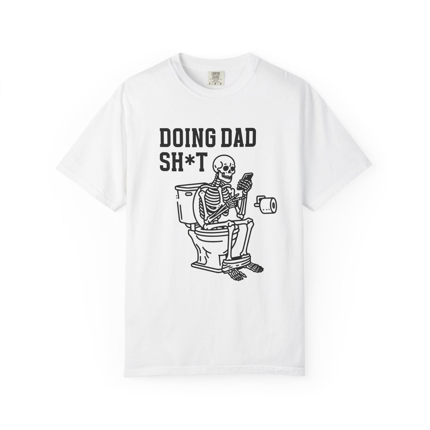 Humorous Dad T-Shirt, Skeleton Fun Tee, Laugh Gifts for Father’s Day, Men’s Casual Shirt, Parenting Humor Apparel