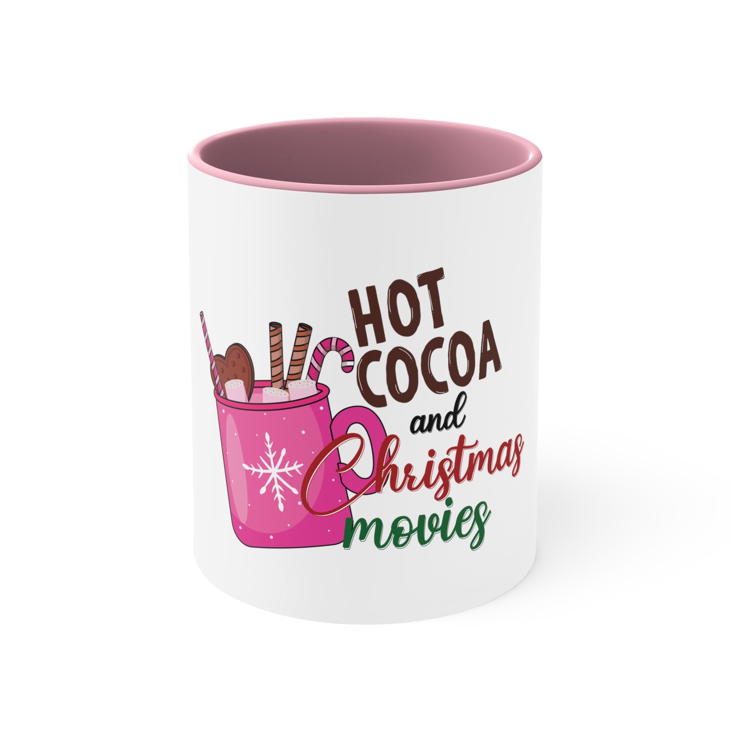 Hot Cocoa and Christmas Movies - Accent Coffee Mug, 11oz