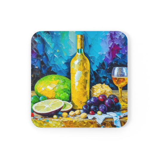 Wine Art - Corkwood Coaster Set