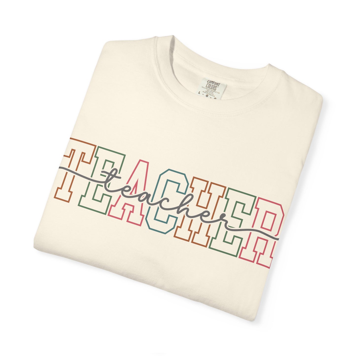 Colorful 'Teacher' Unisex Jersey Short Sleeve Tee - Perfect Gift for Educators