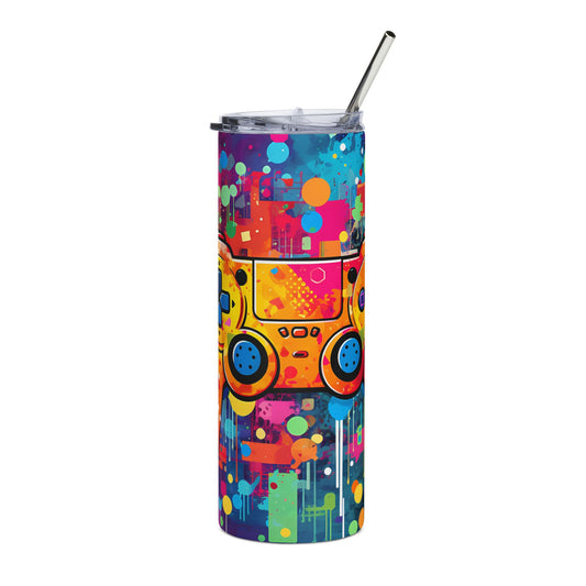 Colorful Gamer Stainless Steel Tumbler, 20oz – Perfect for Gaming Nights, Travel Mugs, Vibrant Drinkware, Gifts for Gamers, Fun Party [...]