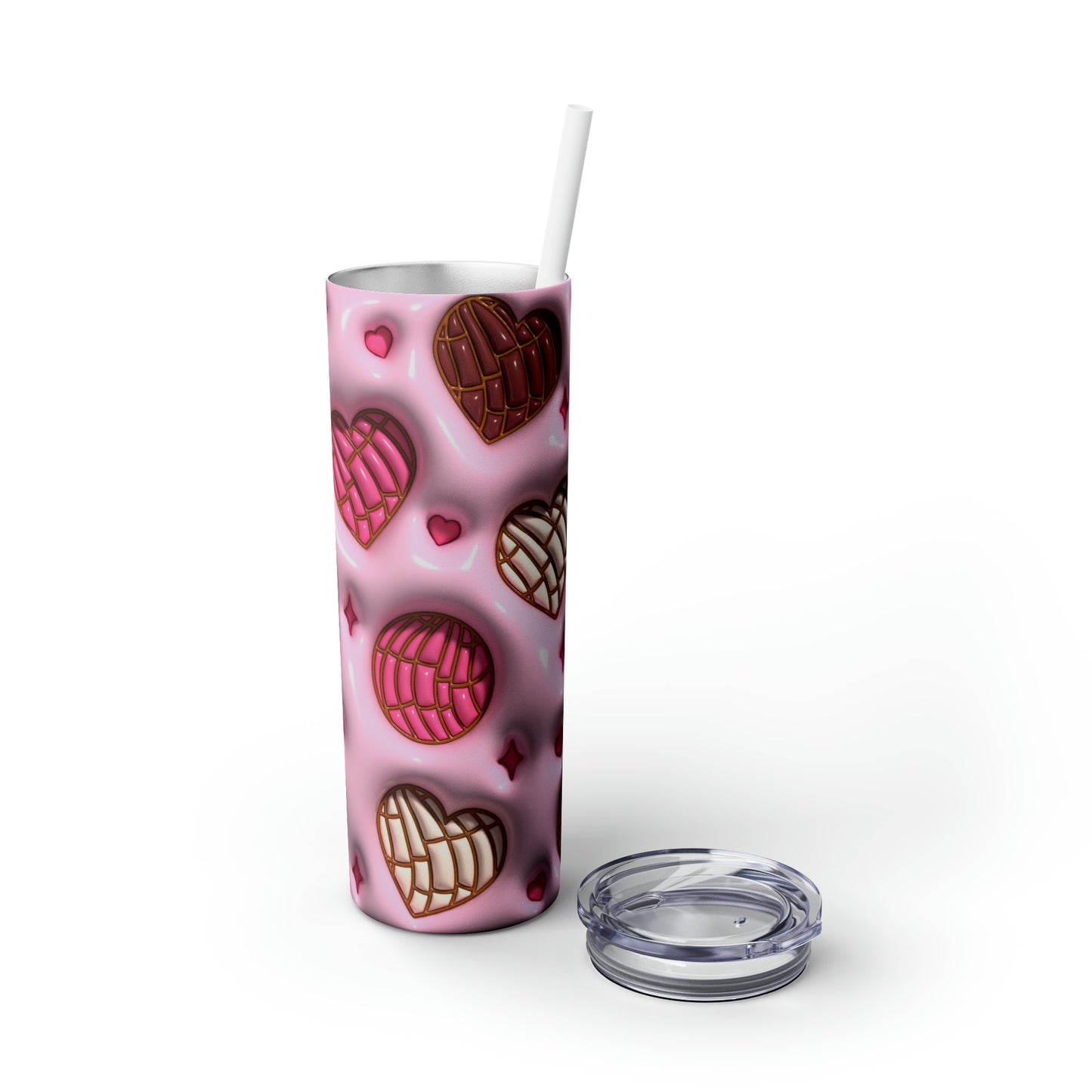 Inflated Bubble Concha - Skinny Tumbler with Straw, 20oz
