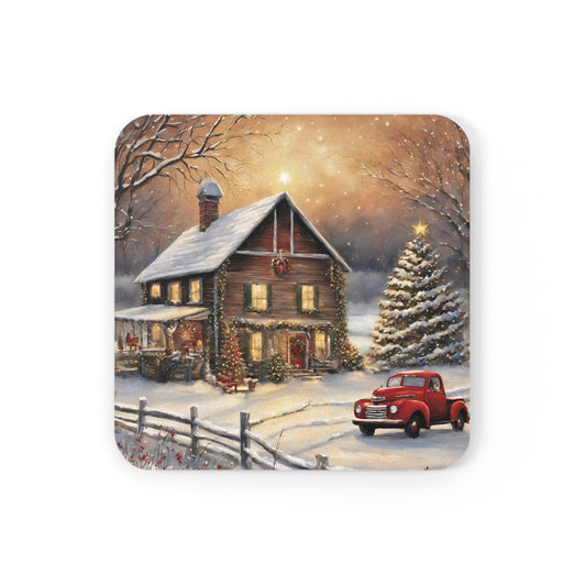 Christmas in the Country - Corkwood Coaster Set
