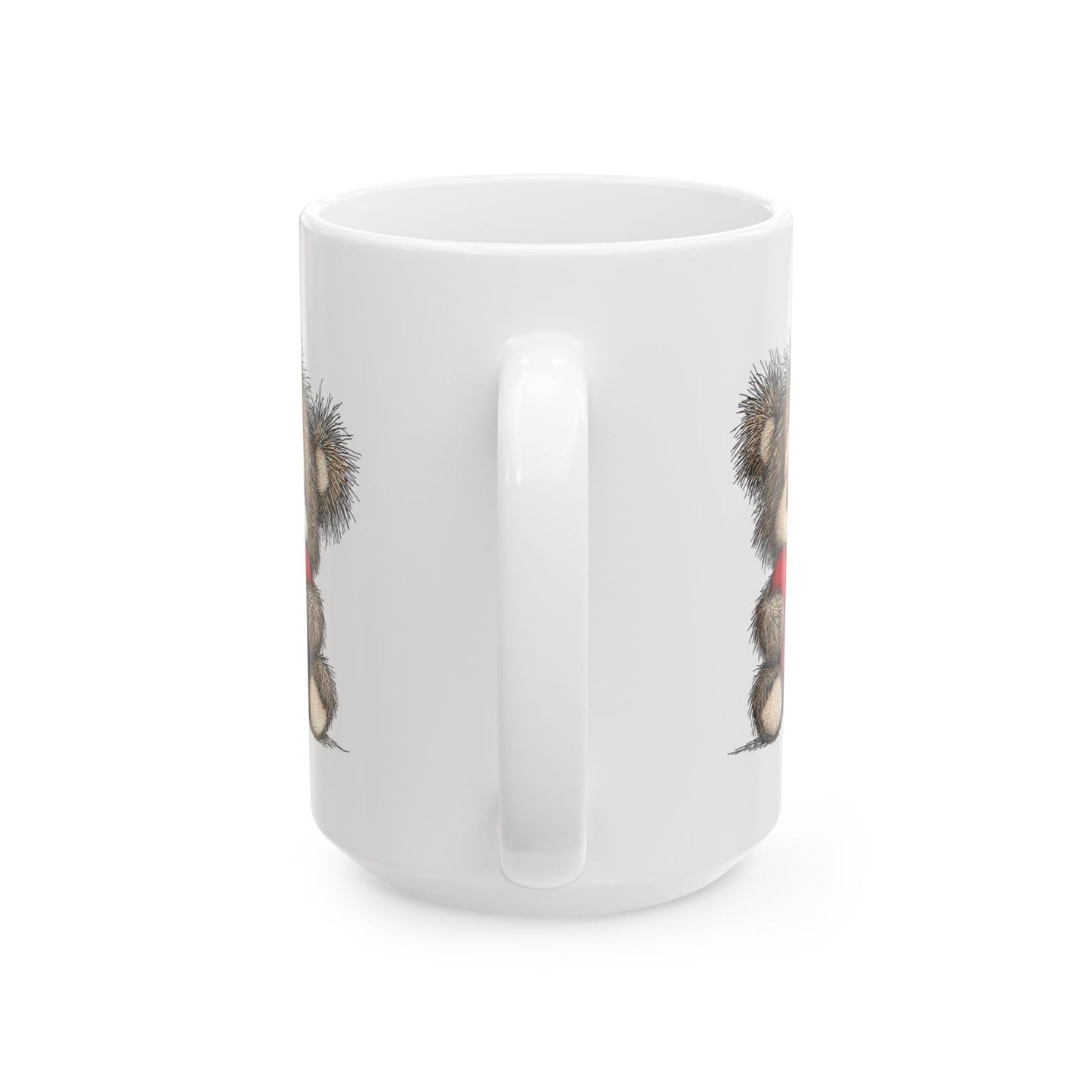Hedgehog Heart Ceramic Mug — Cute Animal Coffee Cup (11oz & 15oz)