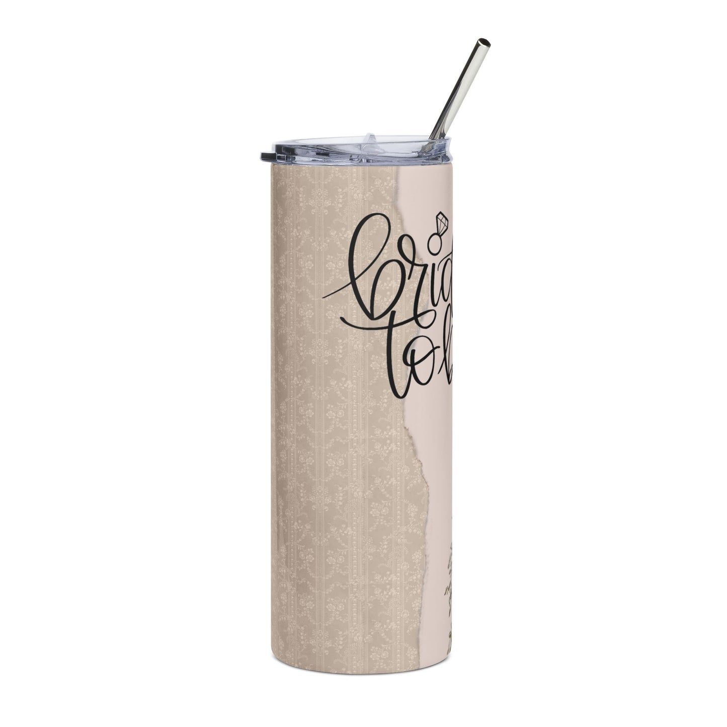 Elegant Bride-To-Be Tumbler | 20oz Stainless Steel Travel Cup, Wedding Gift, Bridal Shower Favor, Engagement Party Drinkware