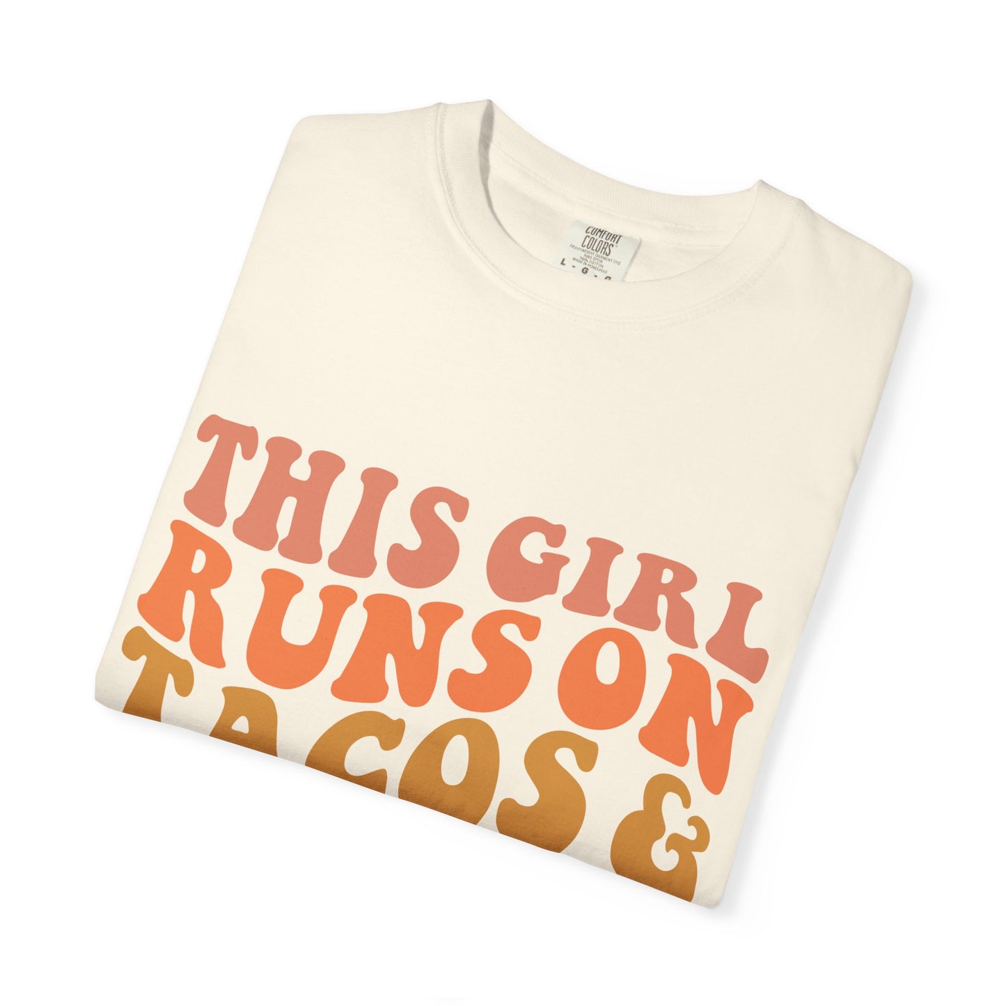 This girl runs on tacos - Jersey Short Sleeve T-Shirt