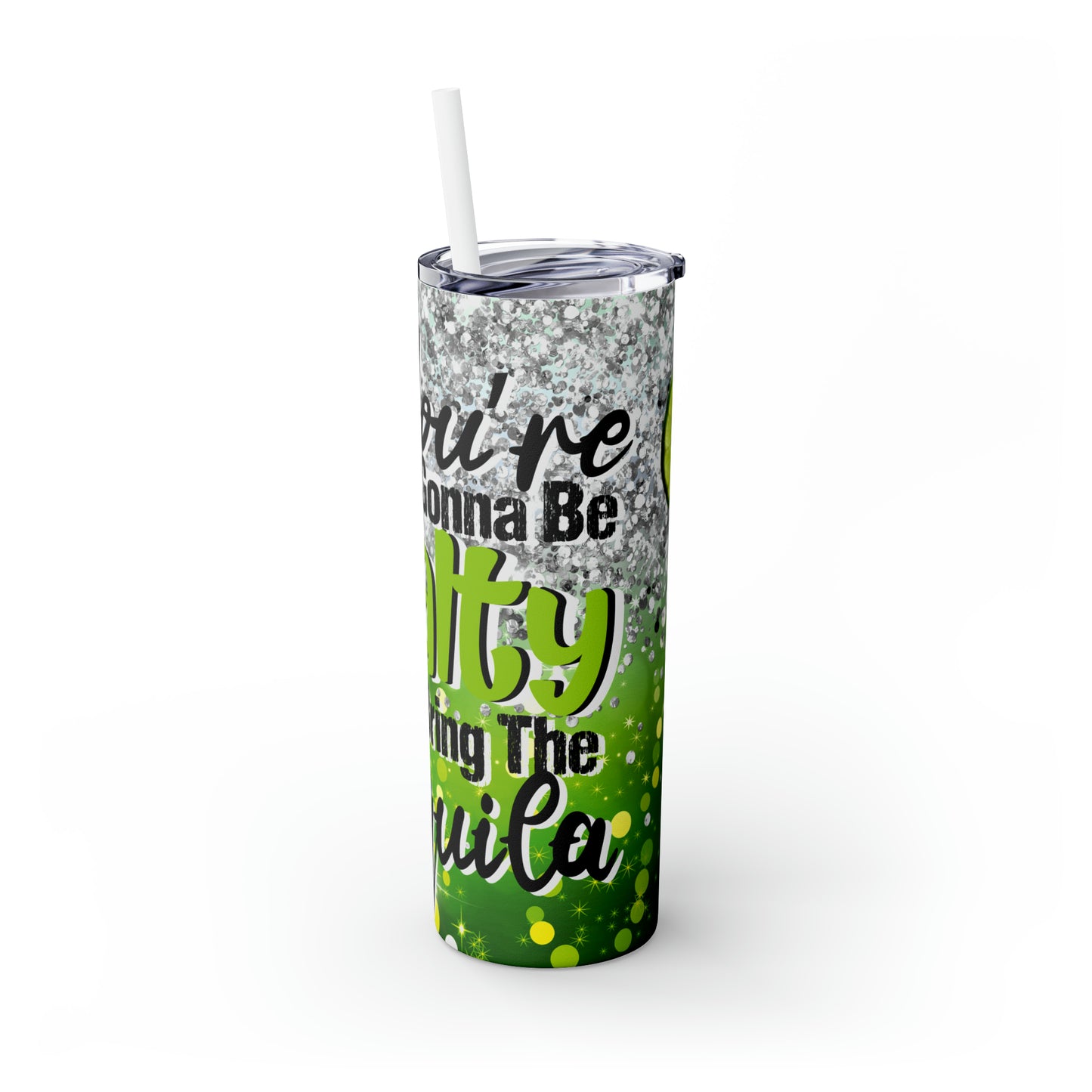 If you're gonna be salty - Skinny Tumbler with Straw, 20oz