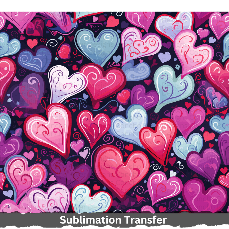 Hearts - 20 oz Sublimation Transfer Sheet