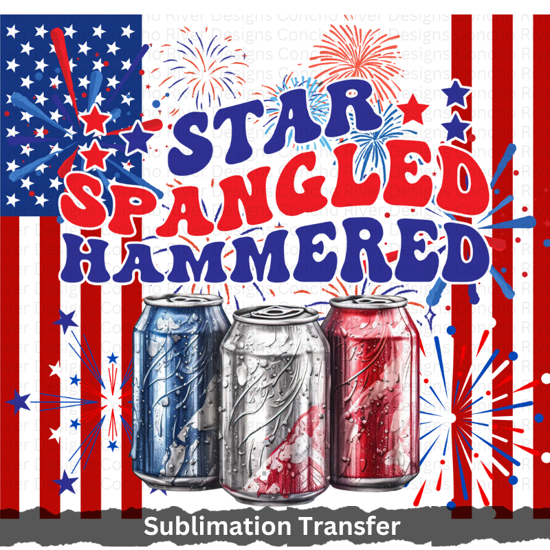 Star Spangled Hammered - Sublimation Transfer Sheet