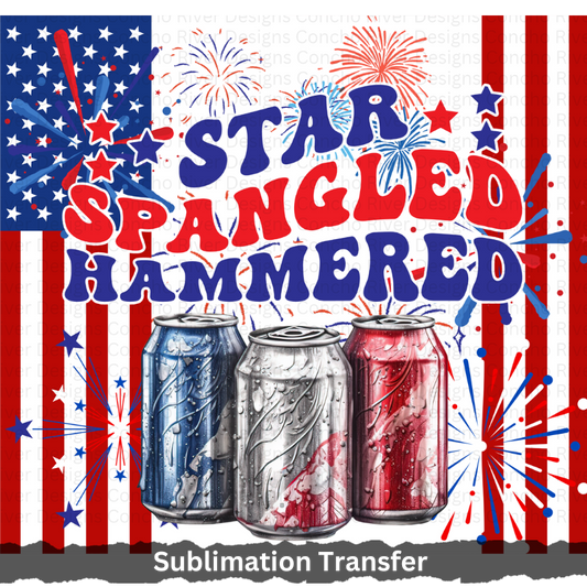 Star Spangled Hammered - Sublimation Transfer Sheet